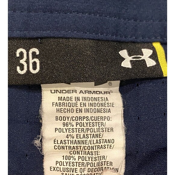 Under Armour Golf Shorts‎ Navy Orange Performance Stretch 1248085 Mens Size 36 - Picture 6 of 7